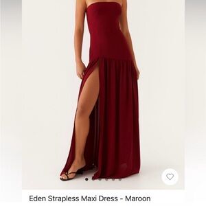 Peppermayo Red Strapless Gown for Weddings